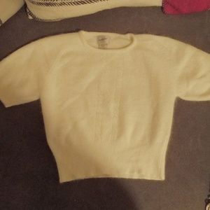 Vintage wool and angora knit crop top